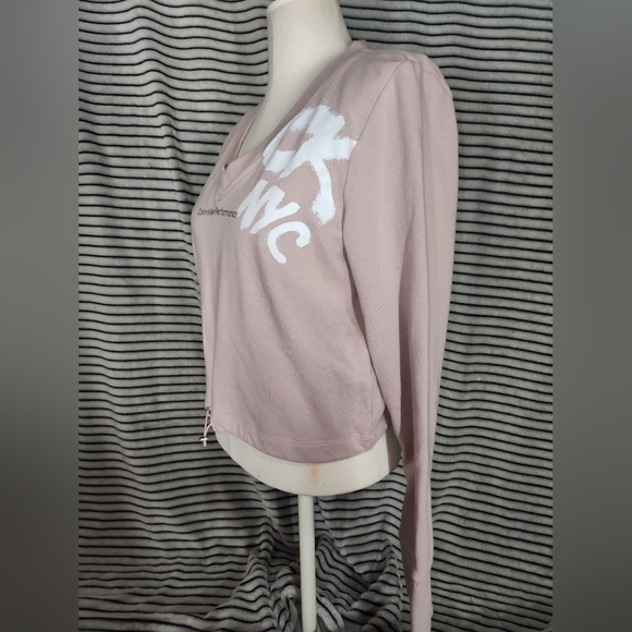 Calvin Klein Performance Womens Cinched Cropped Sweatshirt - Picture 5 of 11